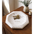 Pavoreta™ Octagonal Travertine Entryway Catchall Dish — product gallery image 1