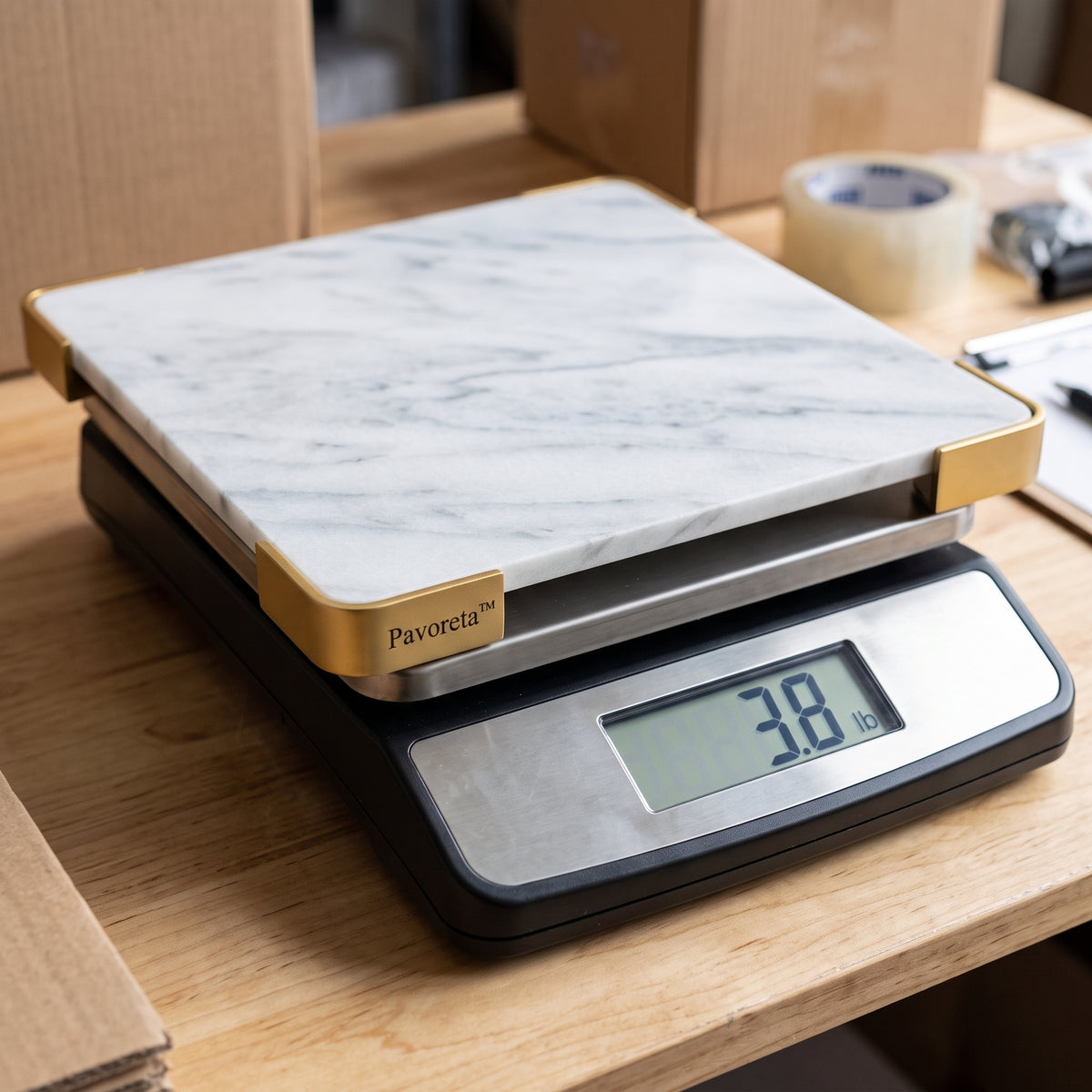 Pavoreta™ Carrara-Style Marble Accent Tray with Warm Edge — product gallery image 5
