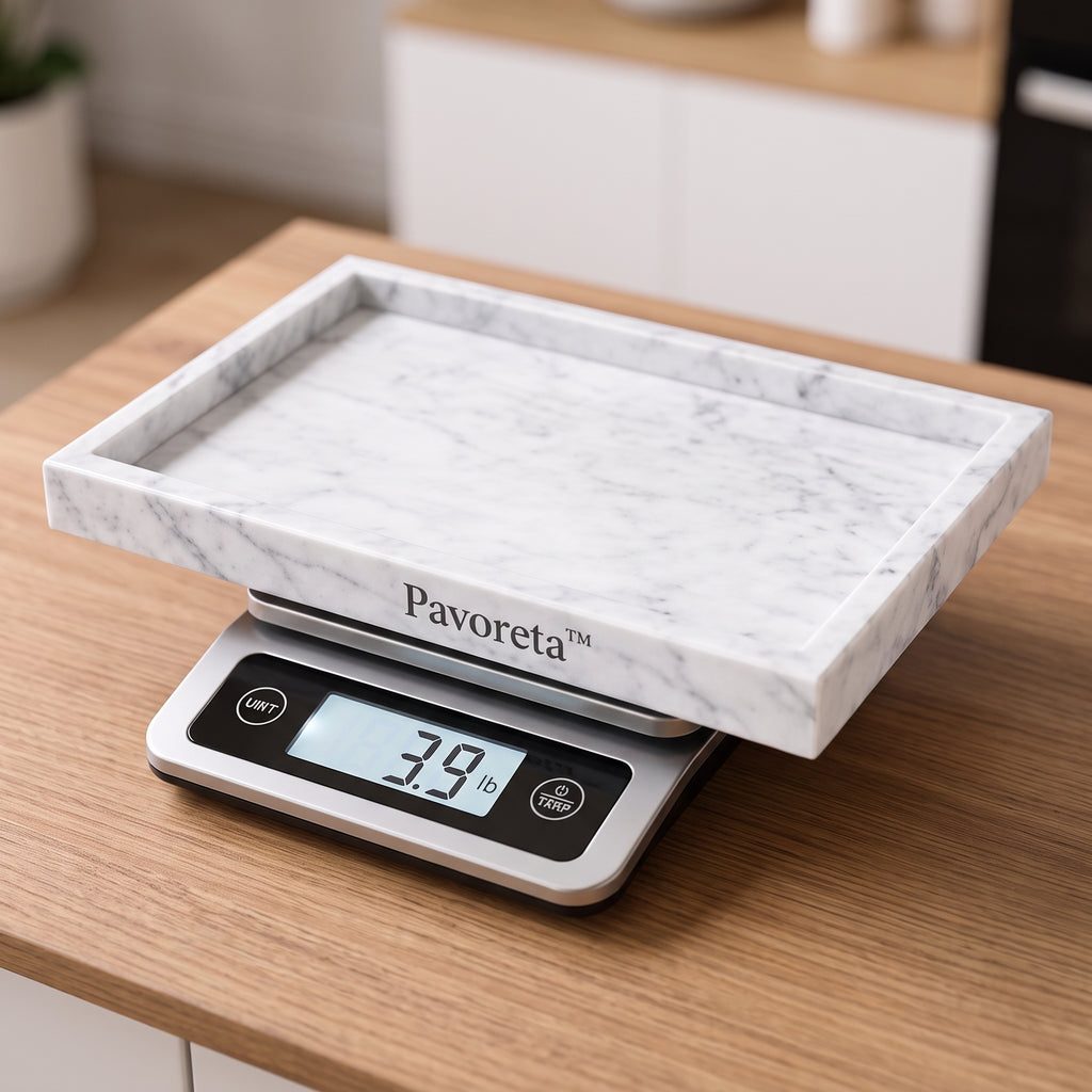 Pavoreta™ White Marble Rectangular Countertop Display Tray — product gallery image 4
