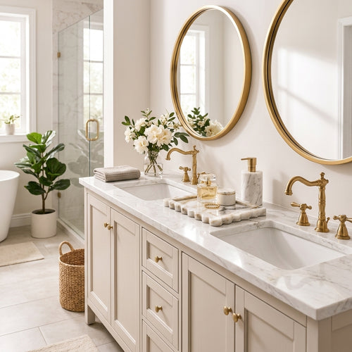 Pavoreta™ Multi-Piece Marble Vanity Organizer Set — product gallery image 2