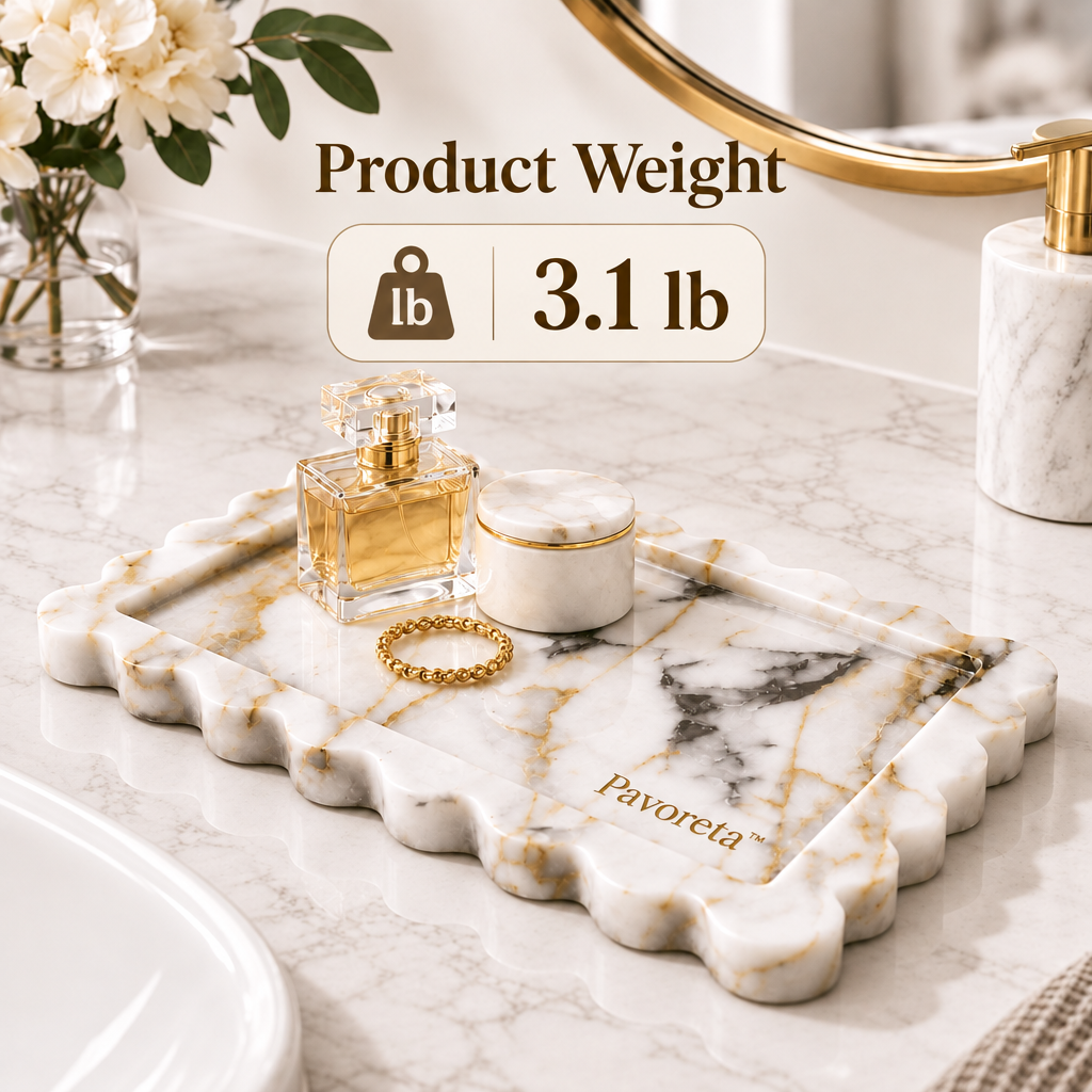 Pavoreta™ Multi-Piece Marble Vanity Organizer Set — product gallery image 4